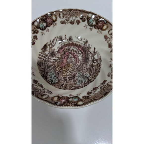 Johnson Bros. His Majesty Bowl Replacement Turkey Design Vintage English - Picture 8 of 11